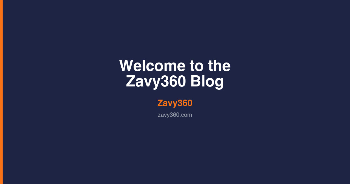 Welcome to the Zavy360 Blog